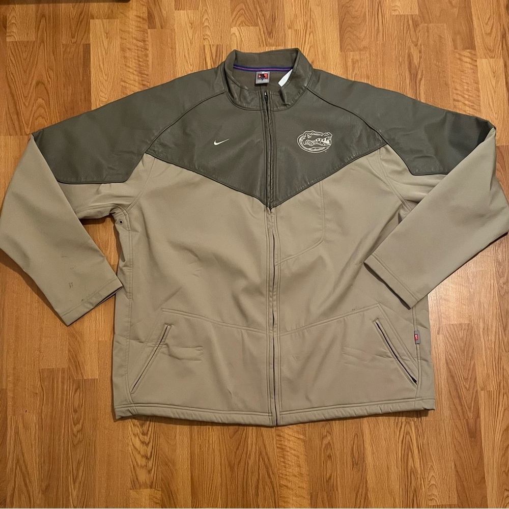 U of Florida Gators Leather/Polyester Insulated Coat by Nike Mens Size: 4XL
